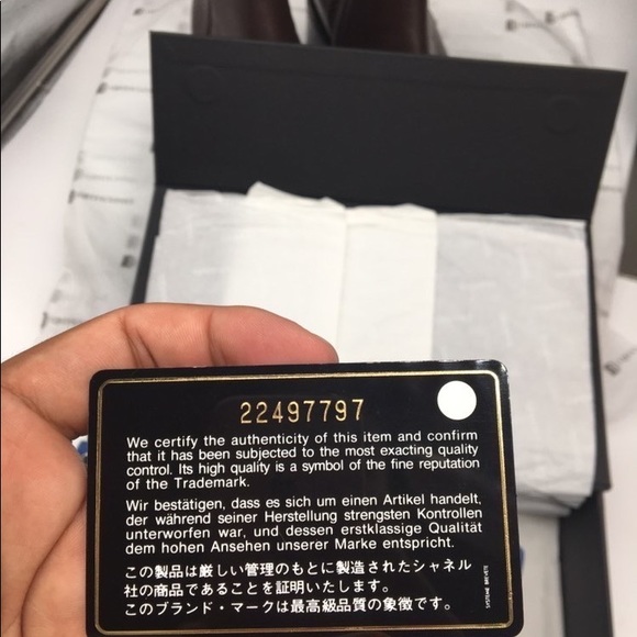 Chanel 22 Series Blue Lambskin Mini Crossbody Square w Silver FULL SET - Picture 7 of 9